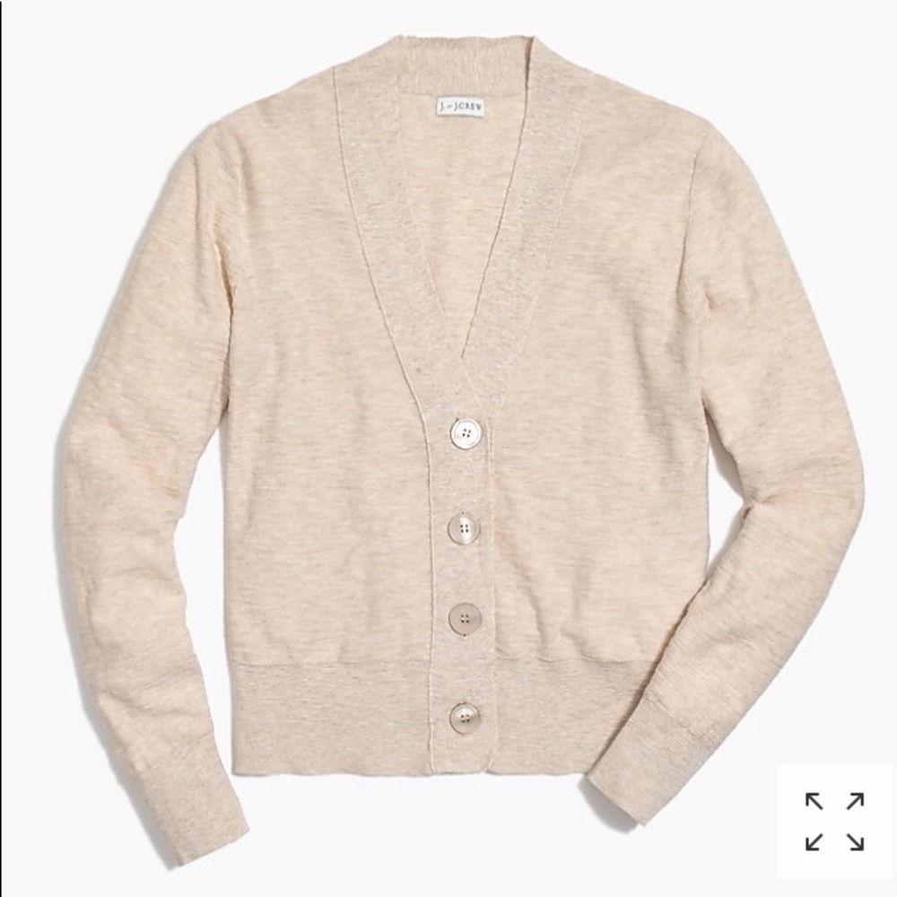 J Crew Factory V-Neck Slub Cotton Cardigan
